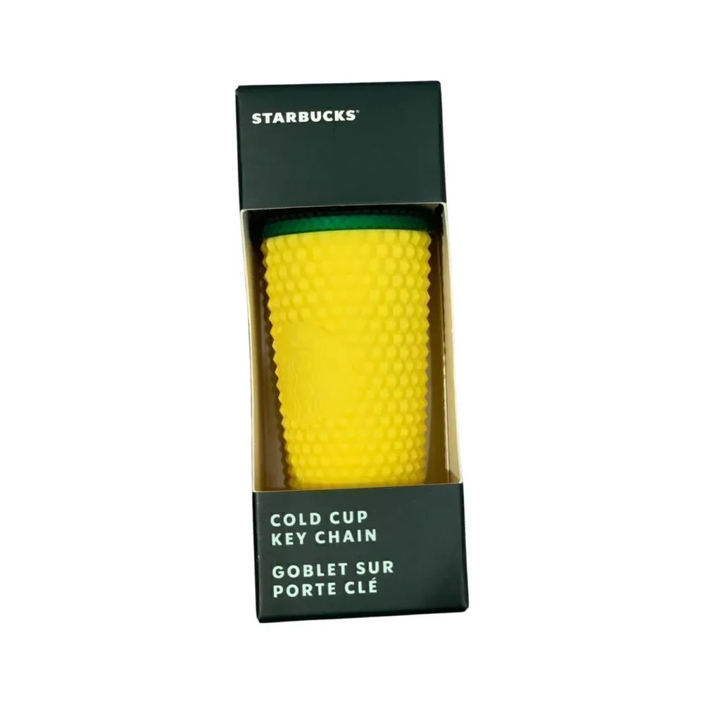 Starbucks Limited Edition Hawaii Studded Pineapple Grommet Cold Cup Key Chain Or